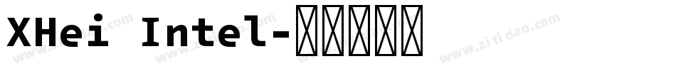 XHei Intel字体转换